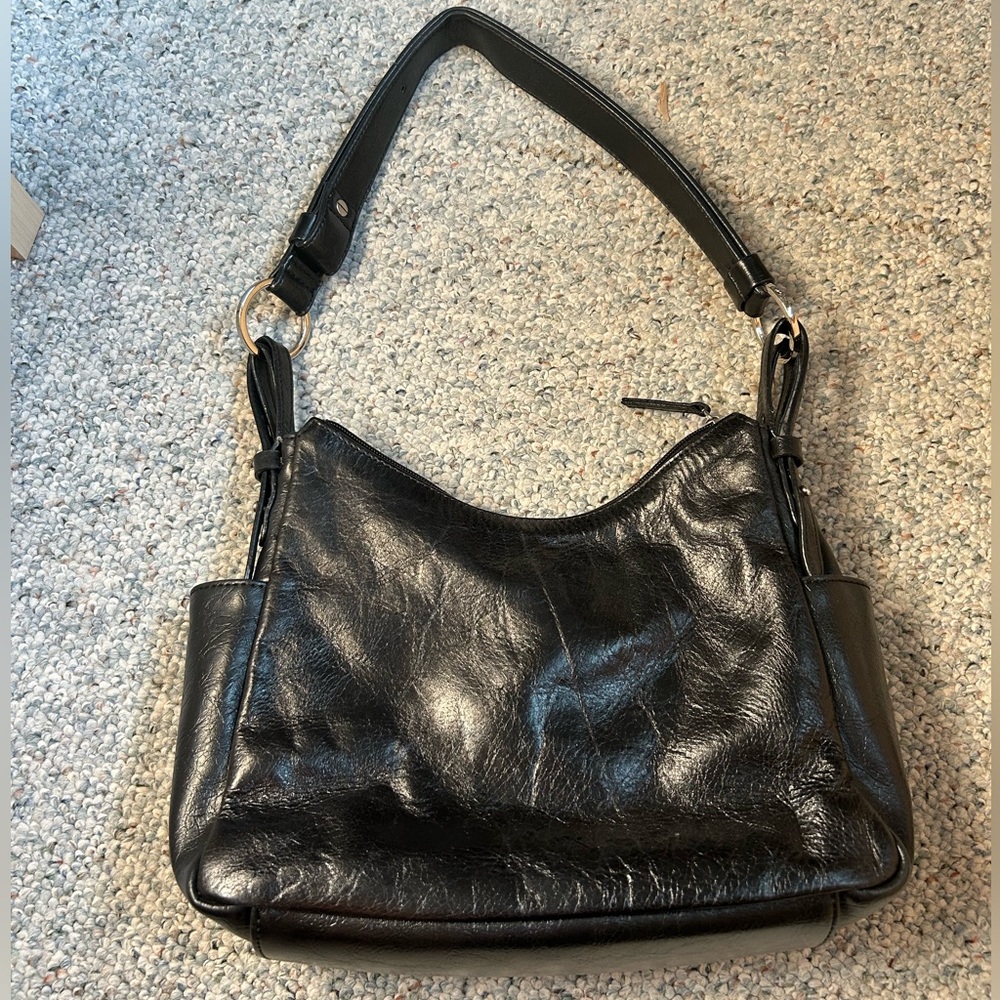 Aurielle leather black handbag